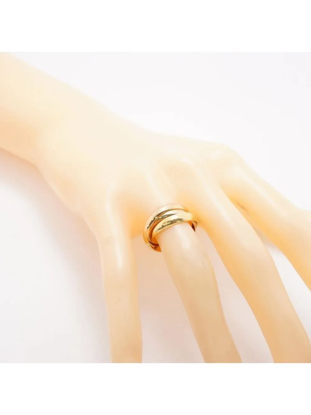 Cartier Ring Trinity Classic Model 18k Yellow Gold 18k White Pink